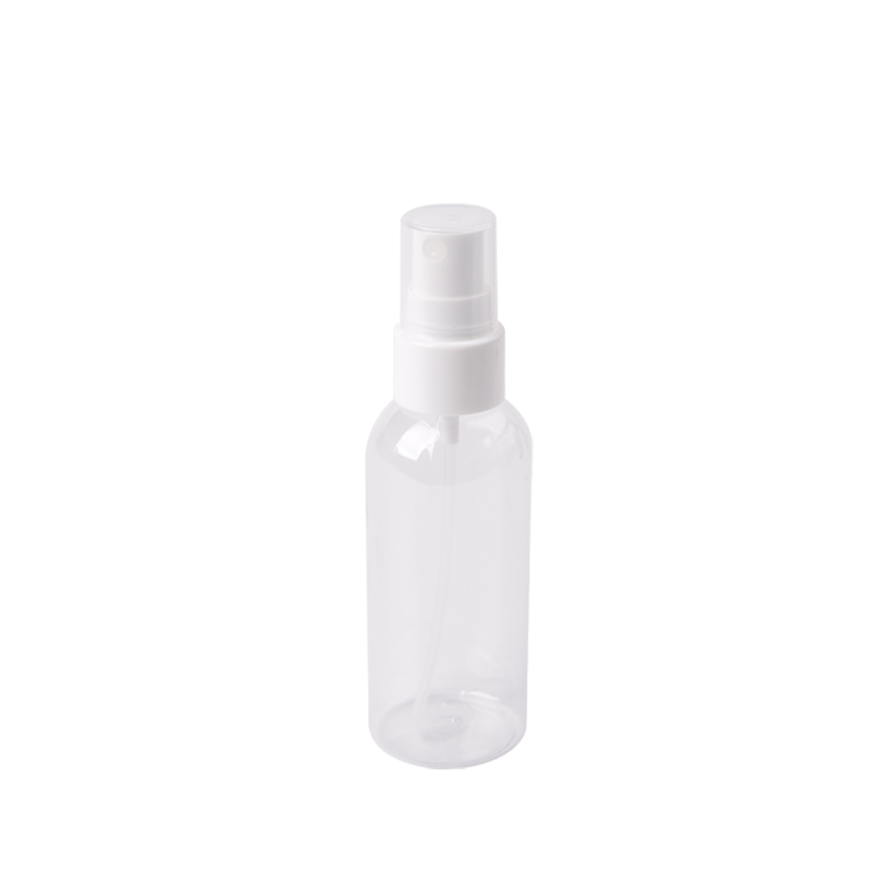 100ml Empty Round Clear PET Plastic Spray Bottles with mist sprayer HY-M10